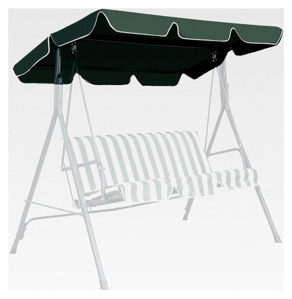 Ersatzdach für Gartenschaukel, 168 x 114 cm, Sonnendach für Hollywoodschaukel, Dachbezug (Grün)