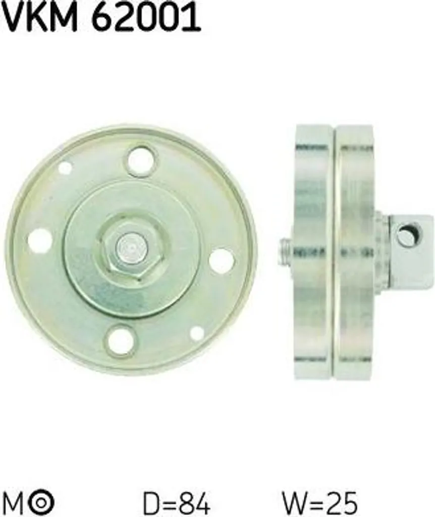 SKF VKM 62001 Tendicinghia, cinghia trapezoidale dentata OE 119259F600 compatibile con Almera, Primera