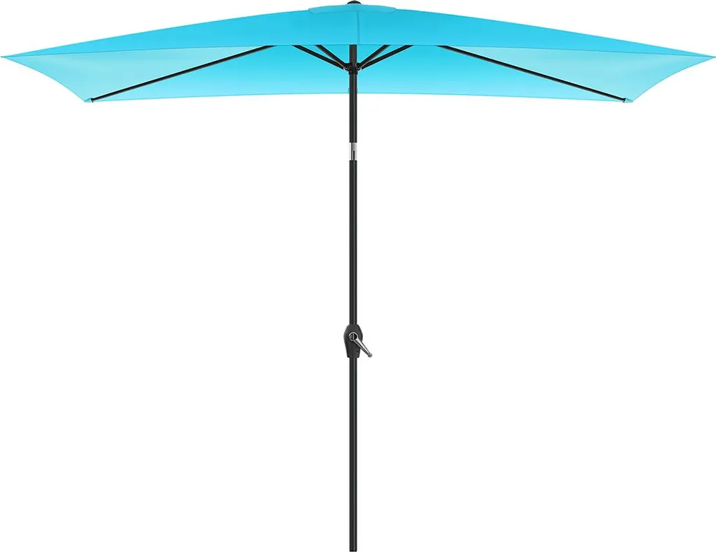 Parasol 300 x 200 cm avec manivelle rectangulaire pour terrasse et jardin