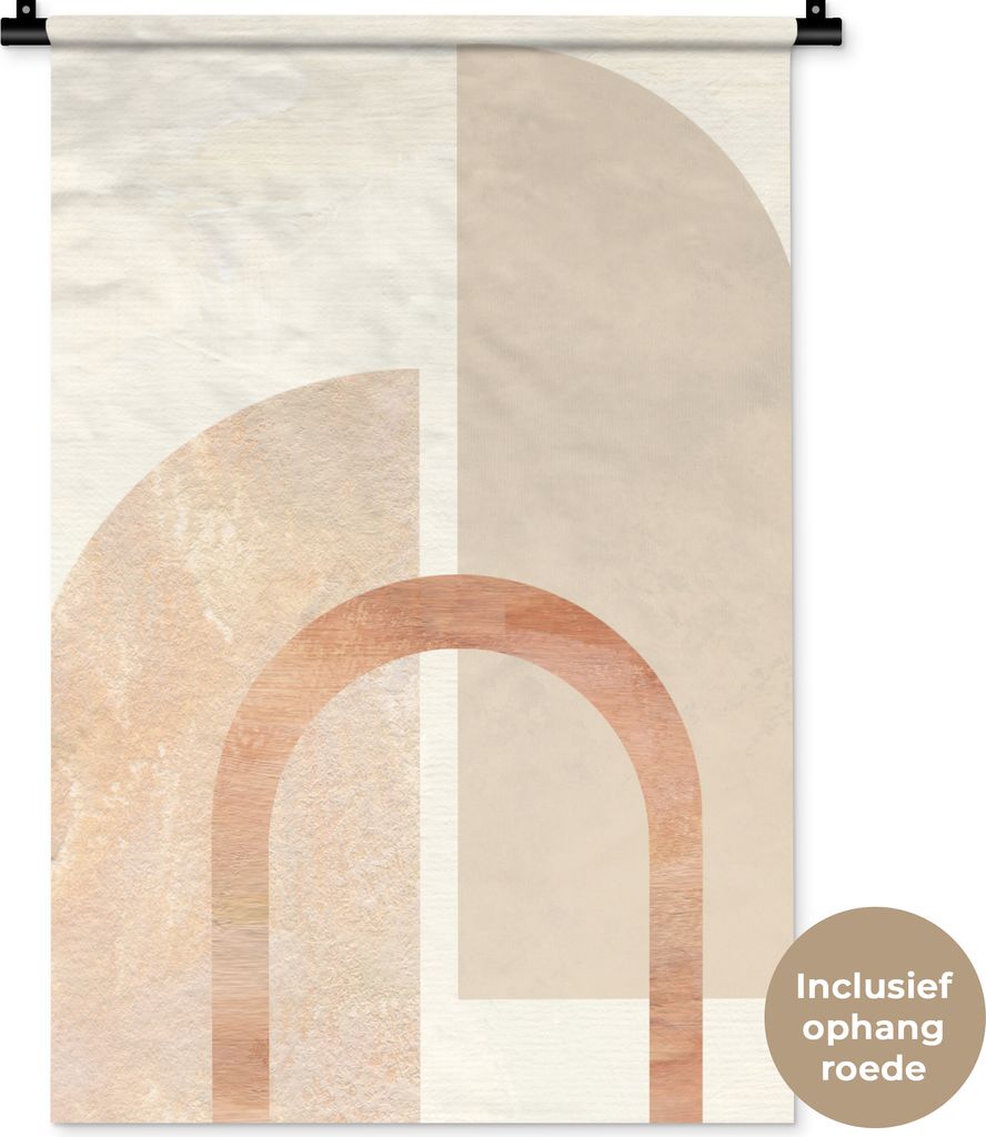 MuchoWow Wandteppich Wandbehang Marmor - Design - Rosa 60x90 cm Tapisserie Dekoration Wandtuch - Foto-Teppich - Abwaschbar