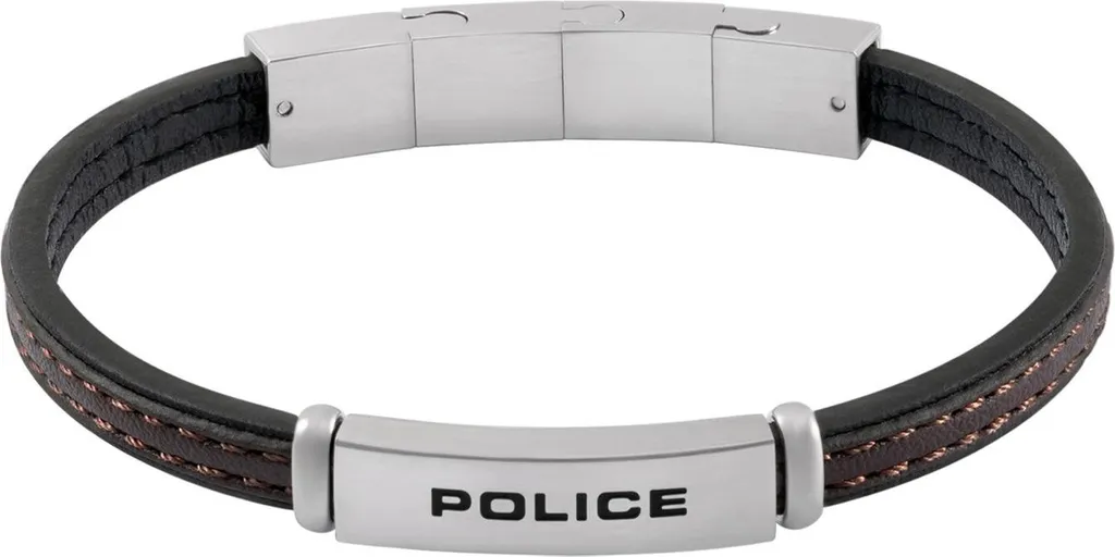 Bracciale Police PEAGB0079202 Recall - Street Style Pelle e Acciaio