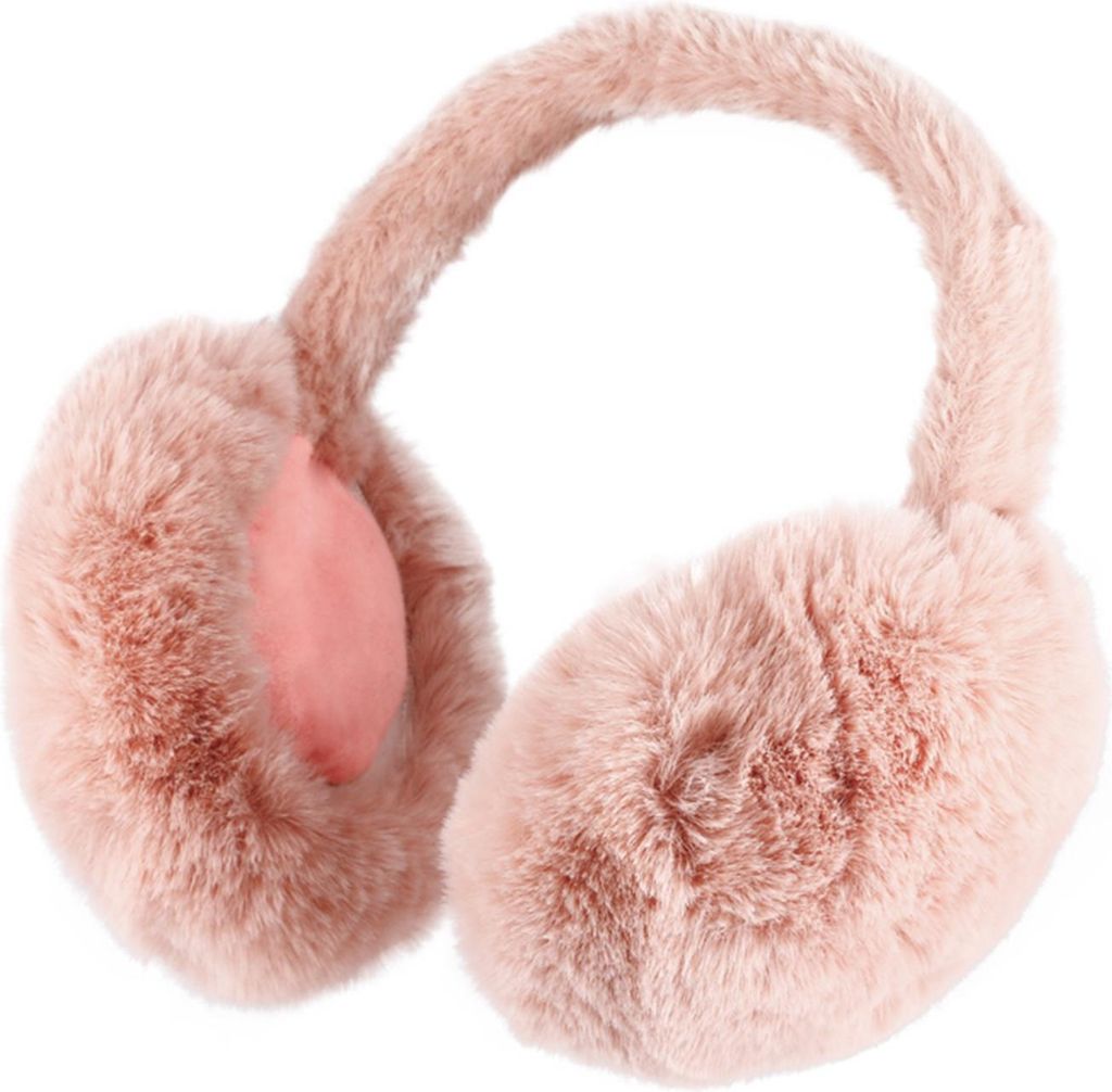 Fiebig kuschelige Ohrenschützer mit Kunstfell klappbar für Damen, rosa, Gr. Einheitsgröße
