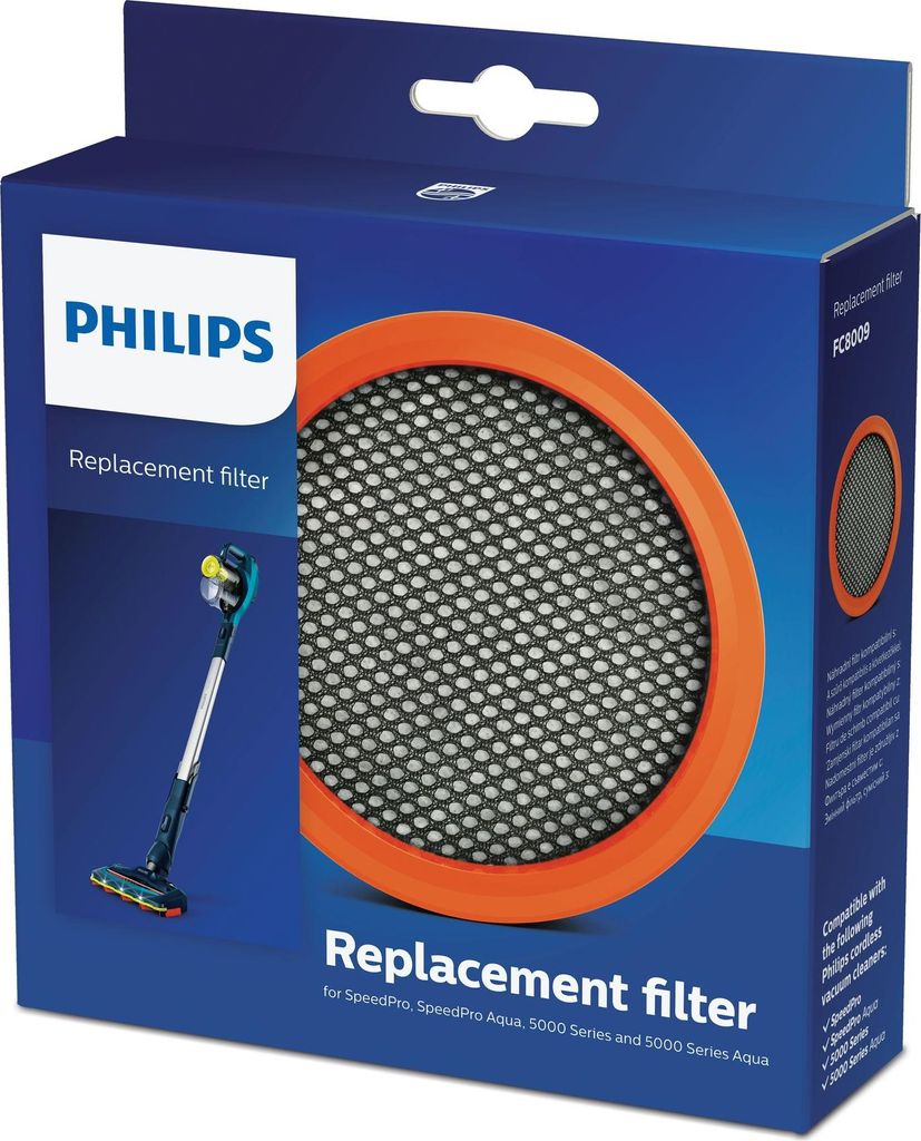 Philips Original-Ersatzfilter für Philips Akkusauger SpeedPro & SpeedPro Aqua (FC8009/01)