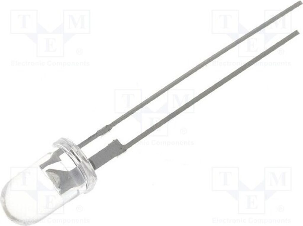 1x LED 5mm kaltweiß 30000÷40000(typ)-50000mcd 75mA 15° 3÷4,2V OSPW5111P LED Diode