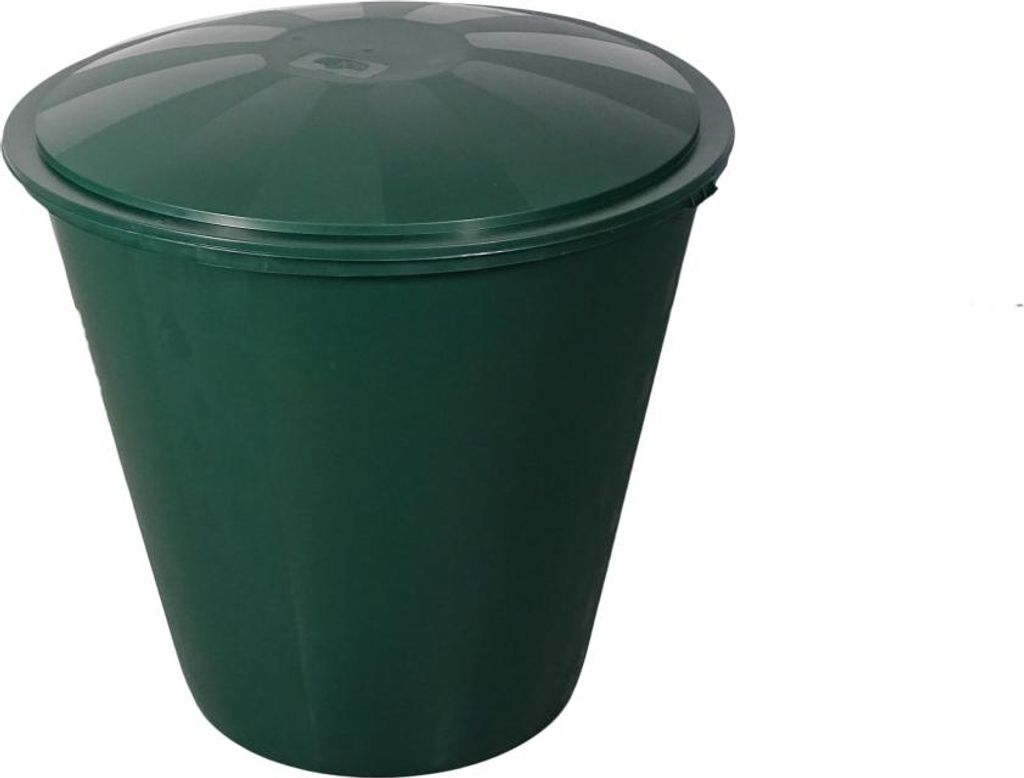 TrendLine Regentonne rund mit Deckel und Hahn 210 L grün Produktbild 