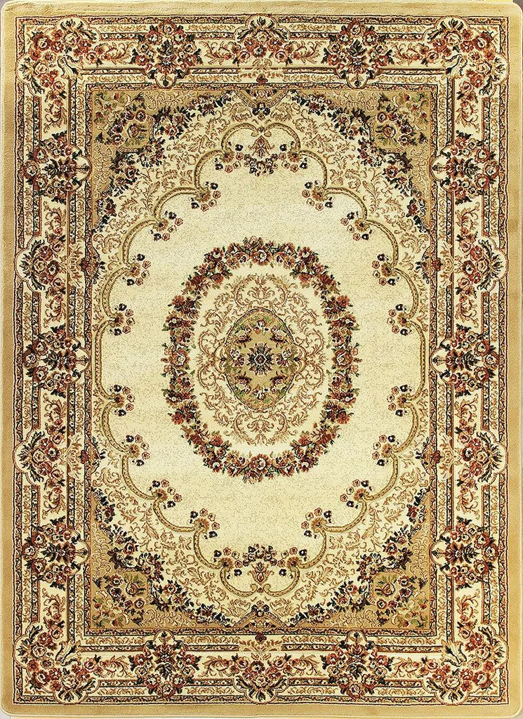 Tapis de salon 200x290 ARTESIA 11 crème - Anti-tache et facile à nettoyer