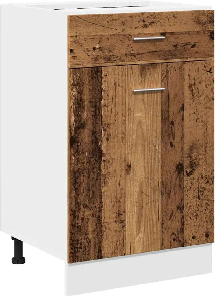 vidaXL Cassettiera Lyon Effetto Legno Antico 50x46x81,5 cm Arredo Retro