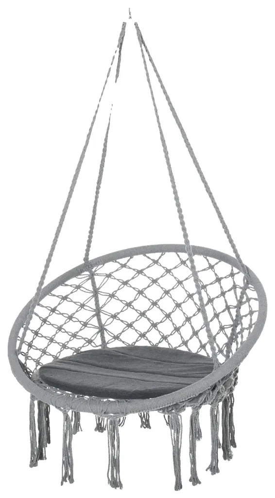 Fauteuil suspendu extérieur résistant aux intempéries coloris gris