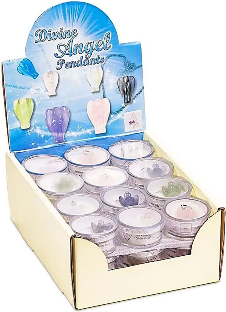 Göttliche Engel-Anhänger in der Vitrine mit 36 Stück – 2,5 cm. Packung mit 36 Stück