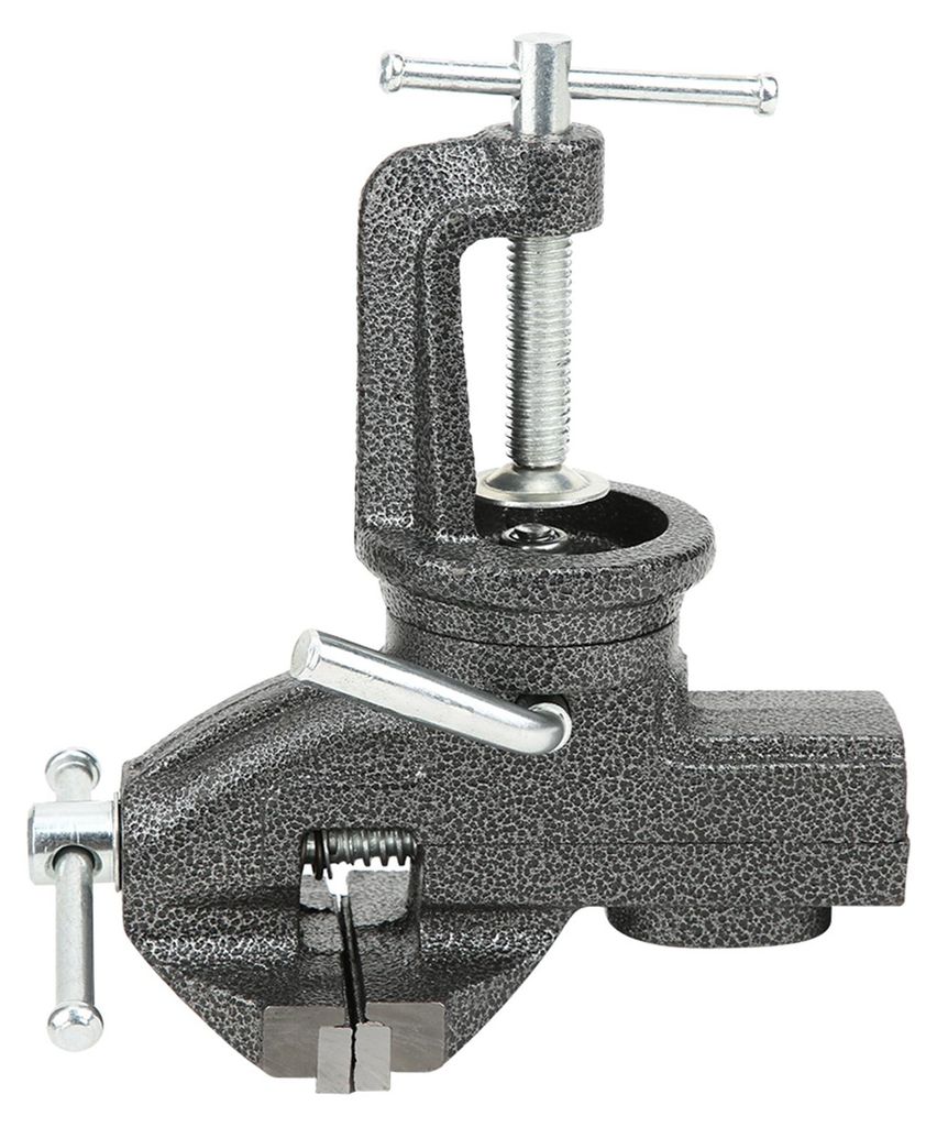 Schraubstock, 80 mm, 360-Grad-Arbeitstisch, Miniaturklemme, Gusseisen, Werkstattausrüstung