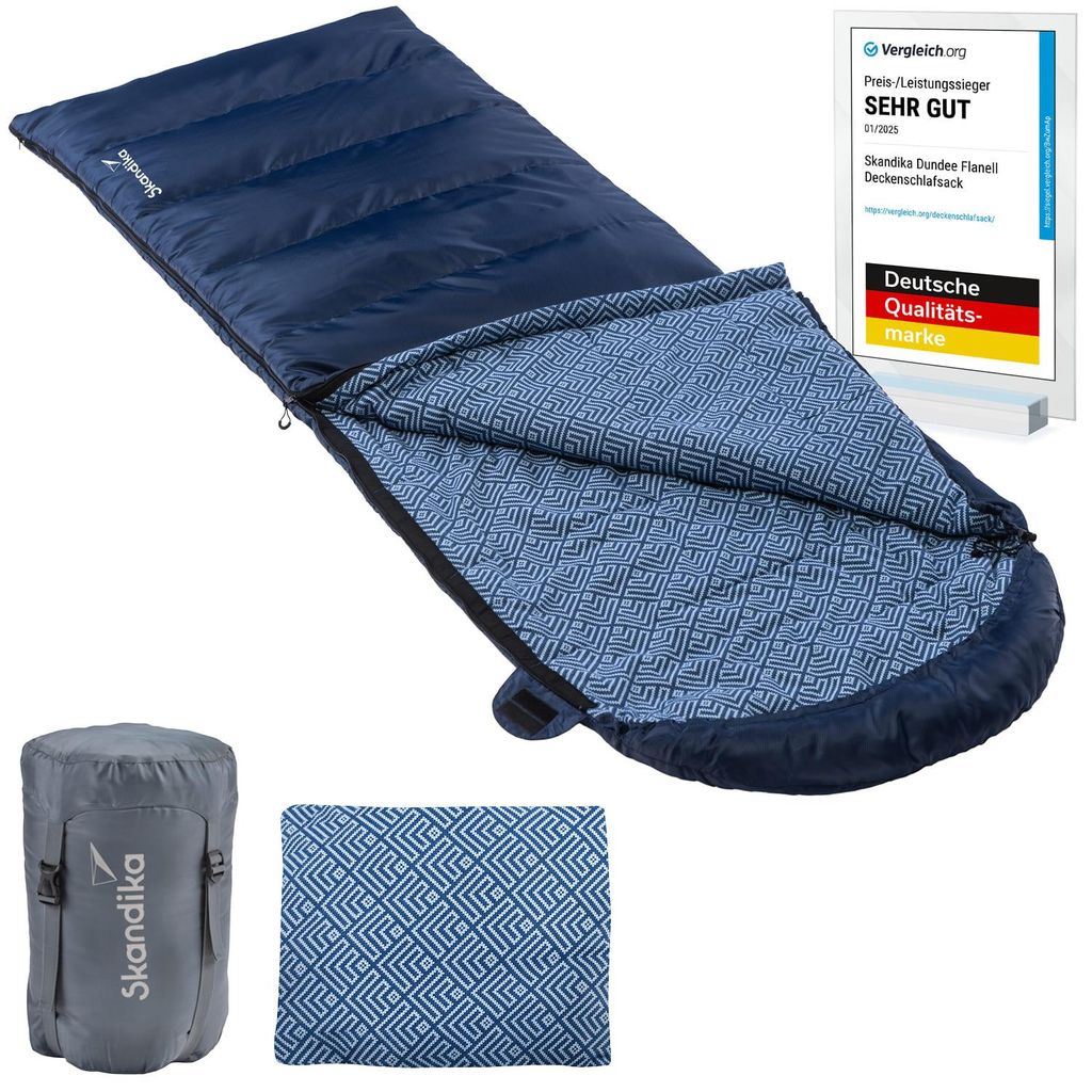 Skandika Deckenschlafsack Dundee Flanell | Baumwolle, Produktbild 