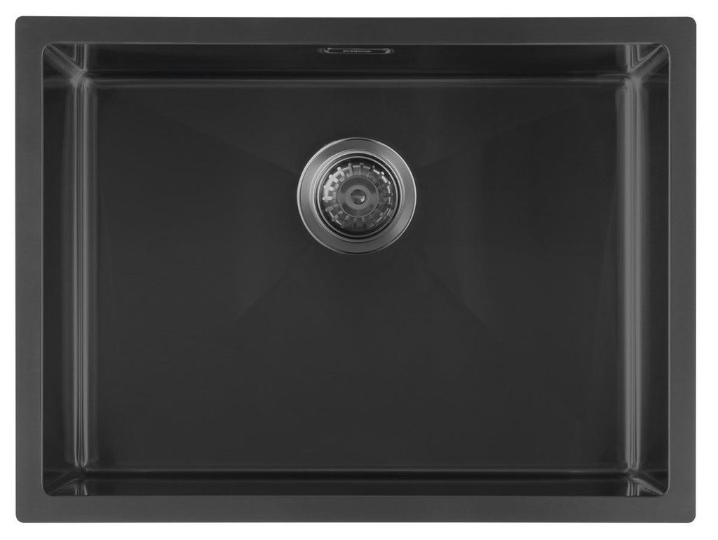 Sapho ZENITH Edelstahl-spüle 60x45cm, gun metal