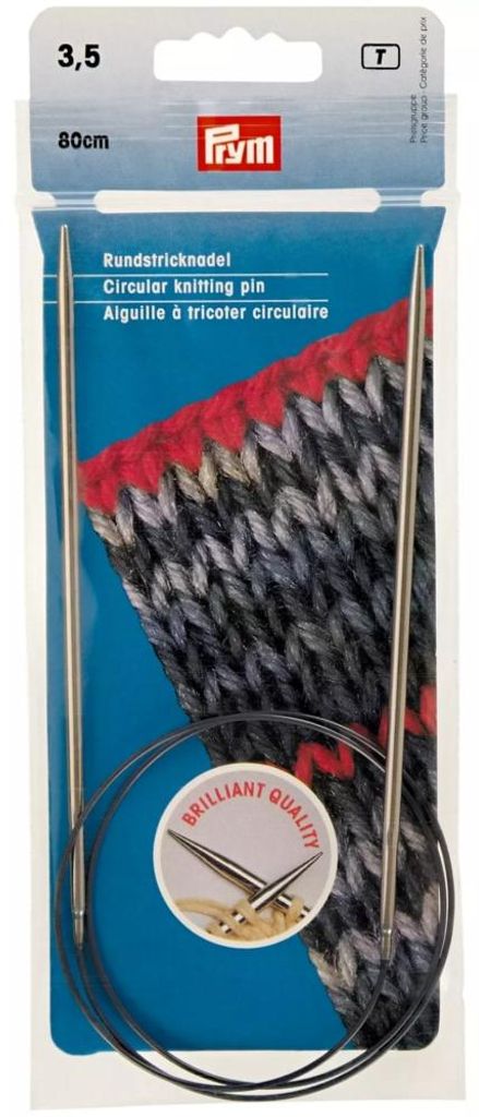 Prym Premium, okrągłe druty do szydełkowania, srebrne (80 Zdjęcie produktu 