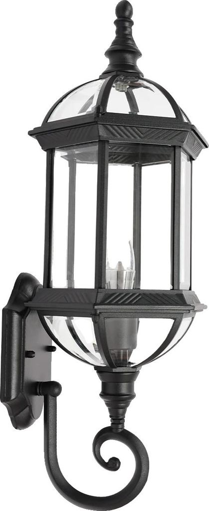 Wandleuchte, wasserdichtes Design, kompatibel mit E27-Glühbirne, schwarz, veränderlich