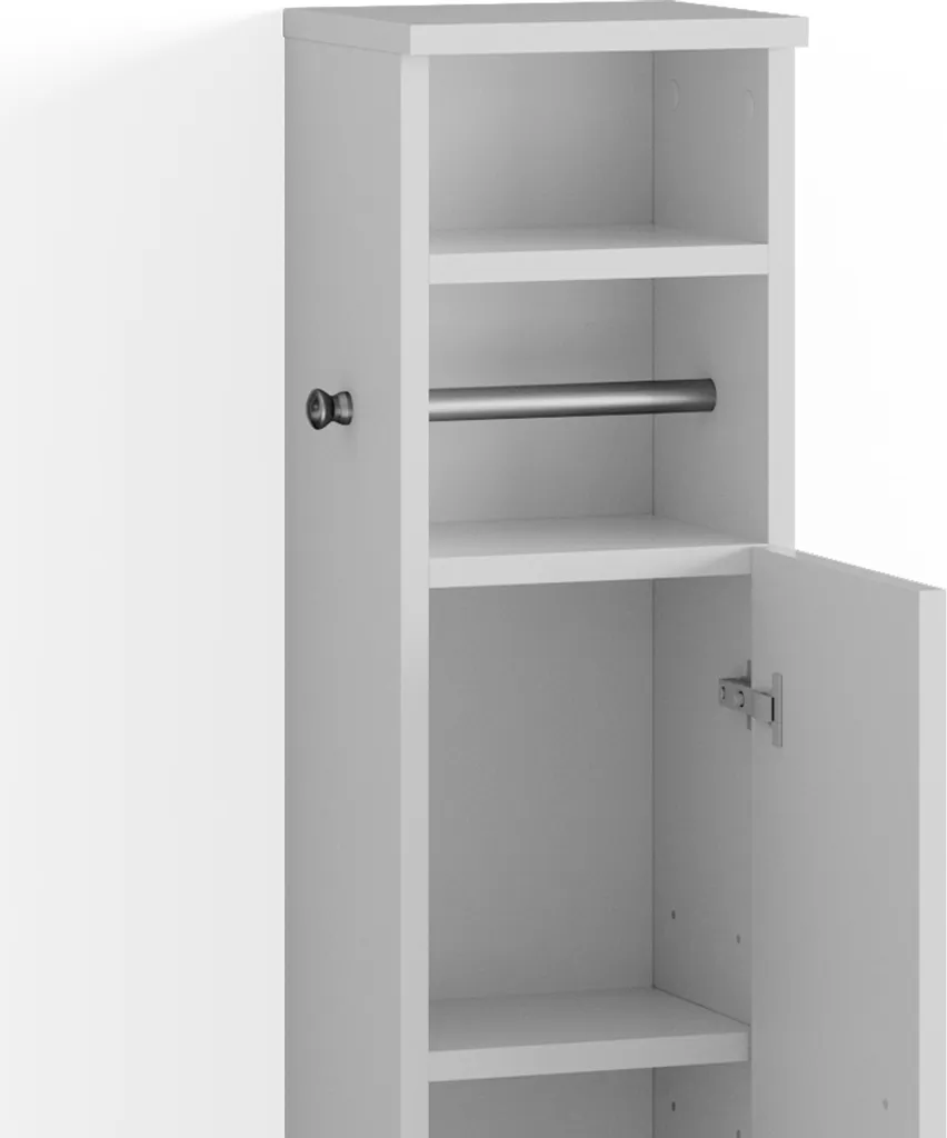 Vicco Mobiletto Bagno Enga Bianco 23x90 cm | Armadietto Salvaspazio - 6