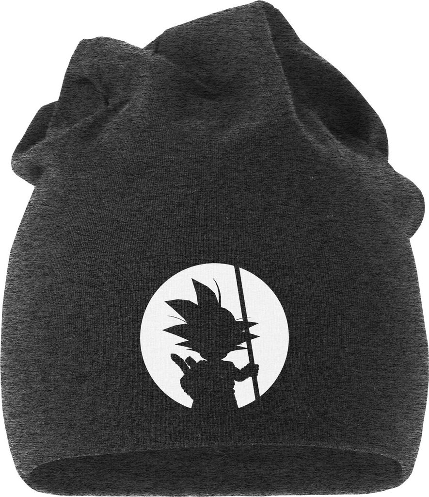 Jersey Beanie Son Goku Mütze bedruckt Herren Damen Moonworks dunkelgrau unisize