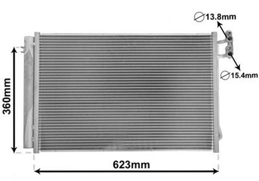AVA COOLING SYSTEMS BWA5295D Kondensator Klimaanlage Klimakondensator für BMW 3 Touring (E91) +Trockner