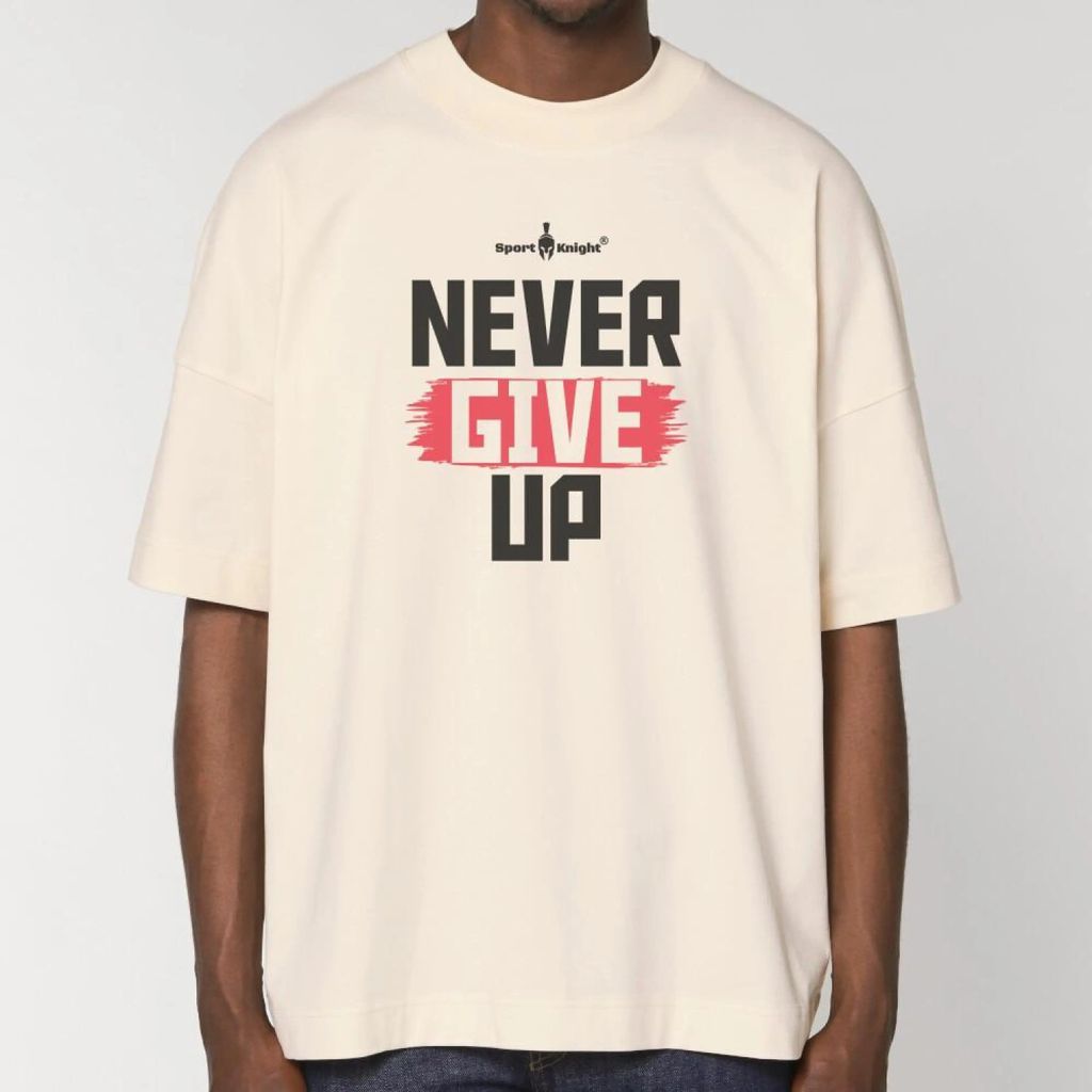 Sport-Knight Herren Oversize T-Shirt "Never Give Up"
