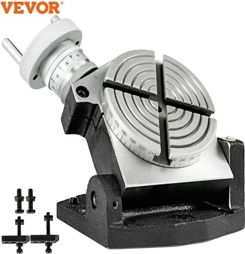 Plateau rotatif 4 pouces 100mm en fonte avec 4 fentes de bridage pro