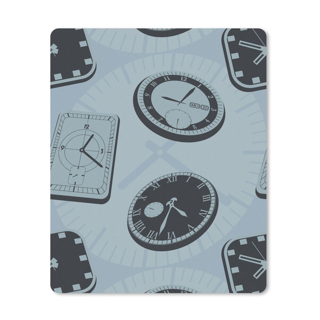 MuchoWow Mauspad Mousepad Uhr - Muster - Vintage 30x40 cm - Mousepads - Maus Mat - Pad - Mausunterlage - Mausmatten