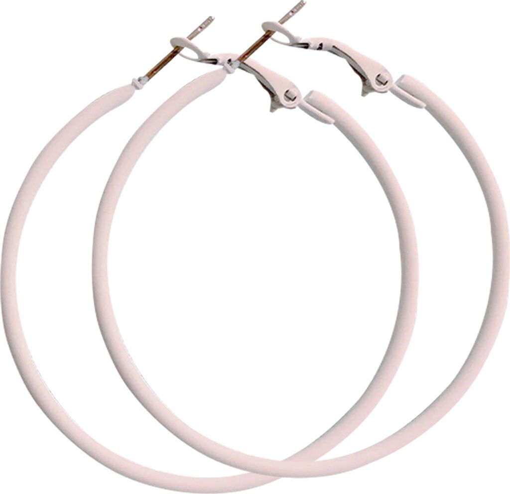 Kreative große Kreis Charm Creolen Candy Farbe Frauen Party Schmuck Geschenke-Weiß