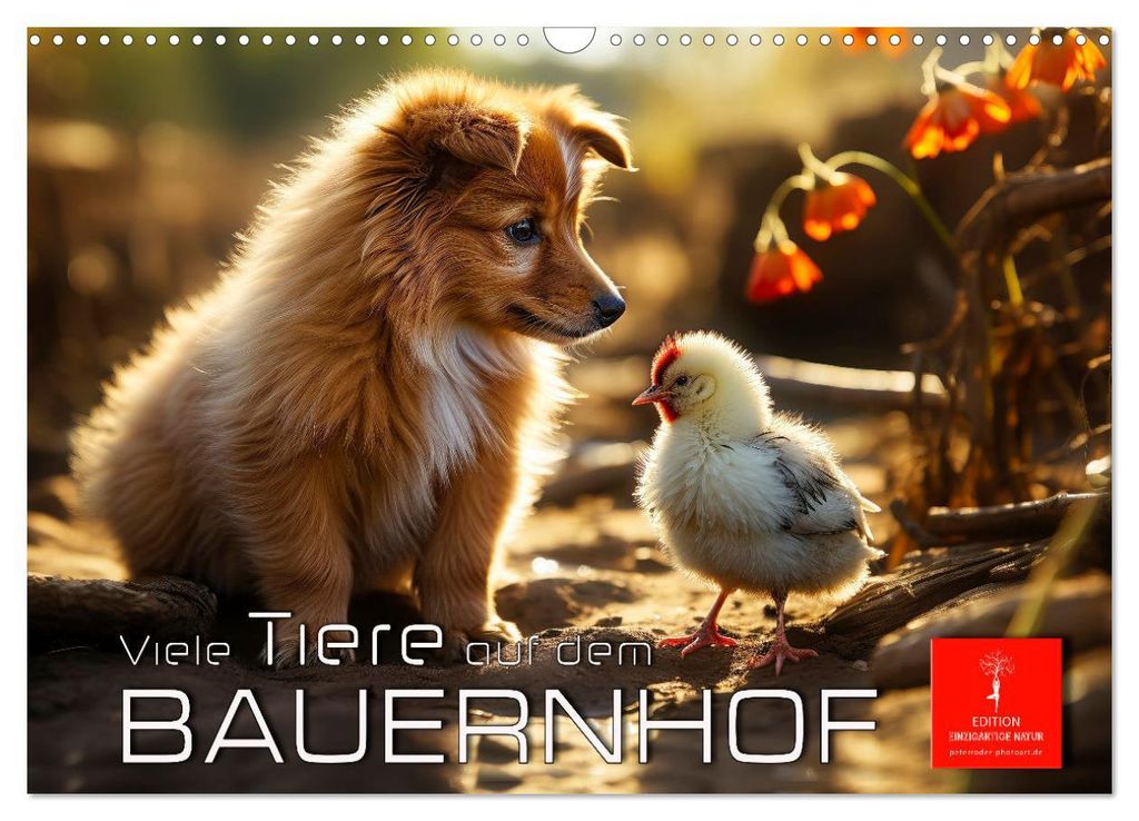 Viele Tiere auf dem Bauernhof (Wandkalender 2027 DIN A3 quer), CALVENDO Monatskalender