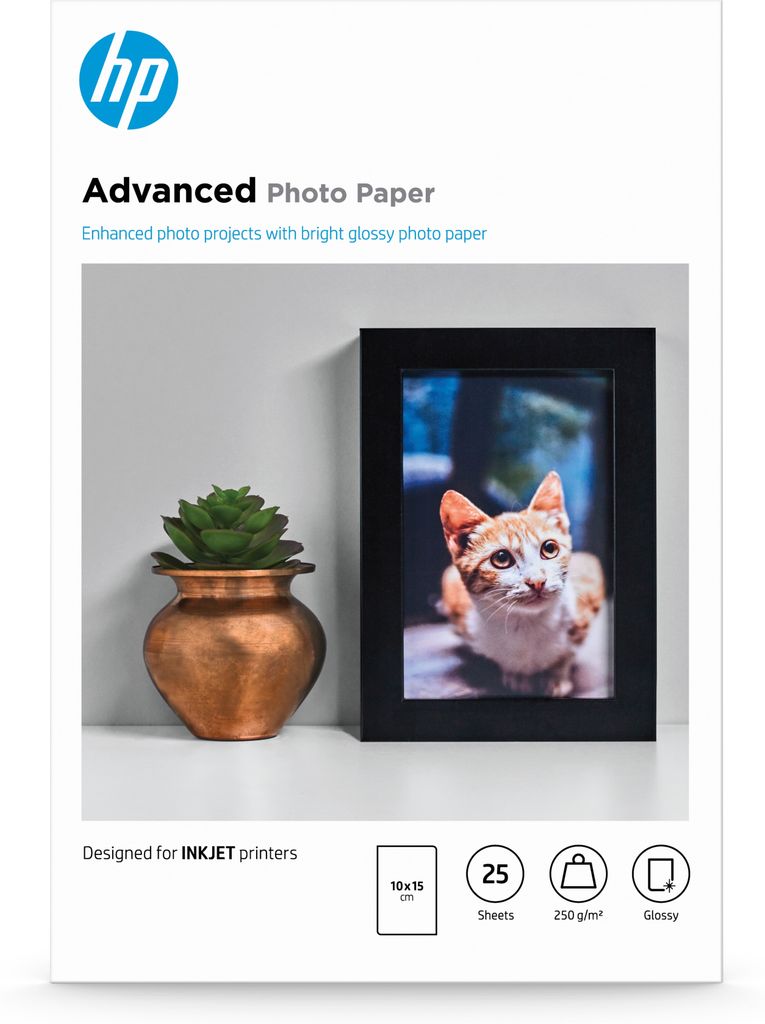 HP Lesklý fotopapier Advanced, 250 g/m2, 10 x 15 cm (101 x Obrázok produktu 