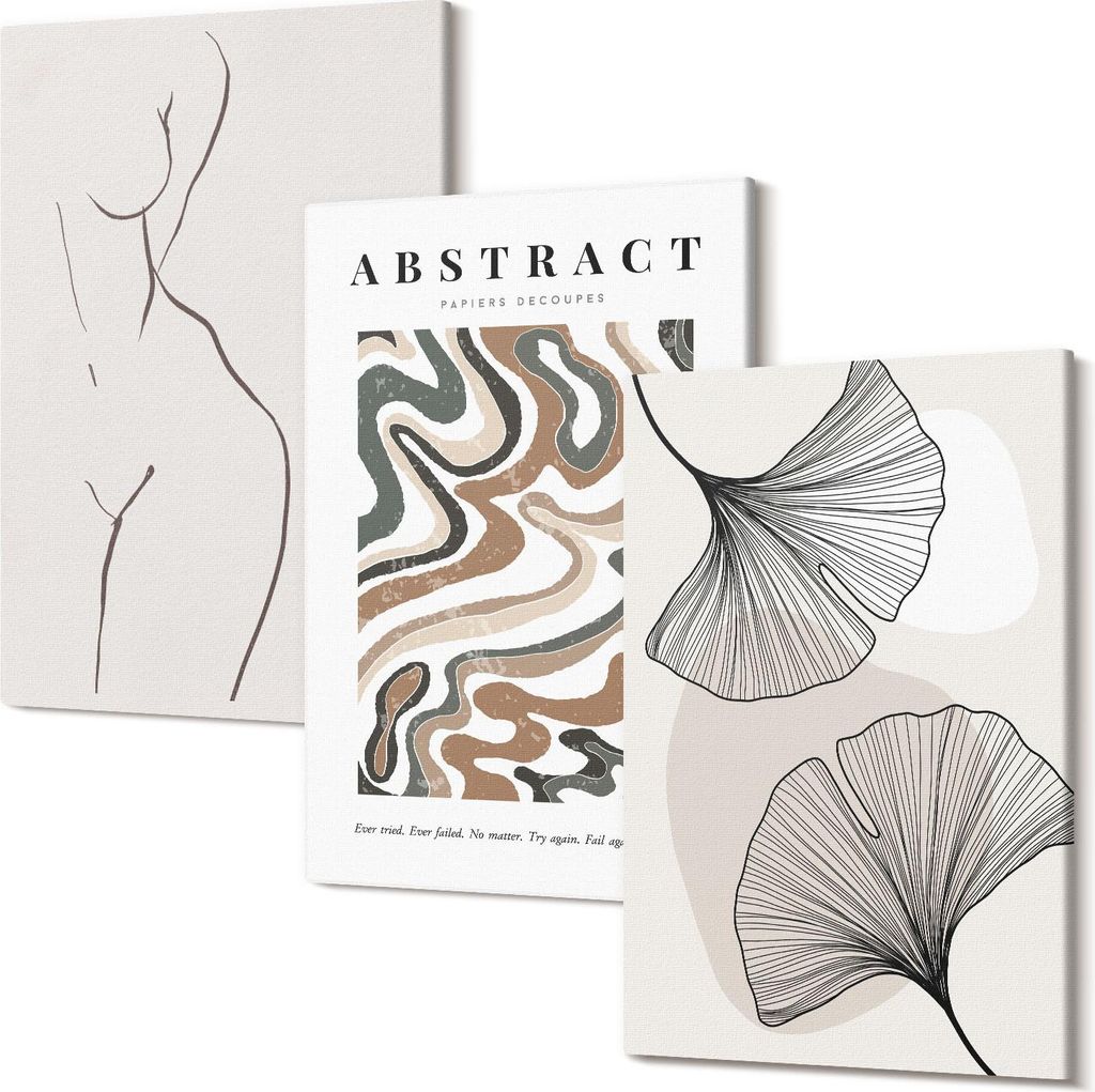 Leinwandbild – Wandbild – Leinwandbilder – Kunstdruck – Polycanvas – Modern – Mehrteilig – 3-Teilig Set – Hochwertig – Geruchslos...