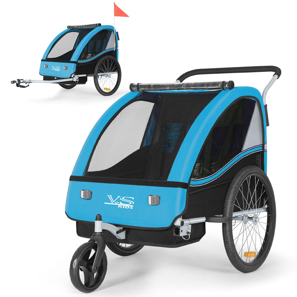 Tiggo VS 2 Kinderanhänger Fahrradanhänger 360° Drehbar 2in1 Produktbild 