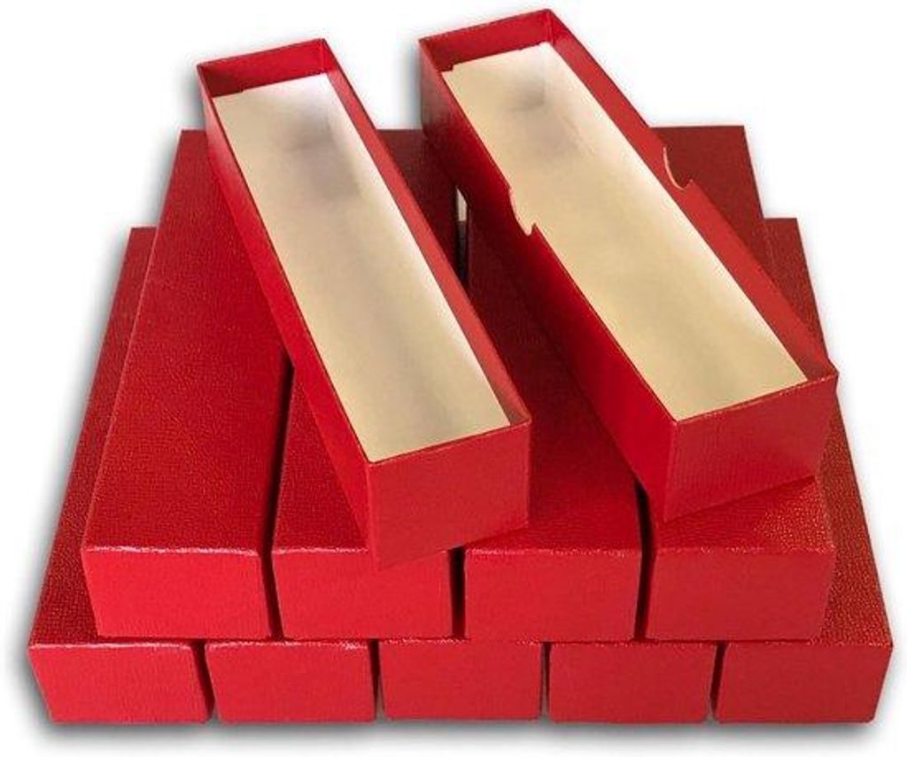 Münzbox - Münzsortierung - Archivqualität - 10 Stück - rot - Metall