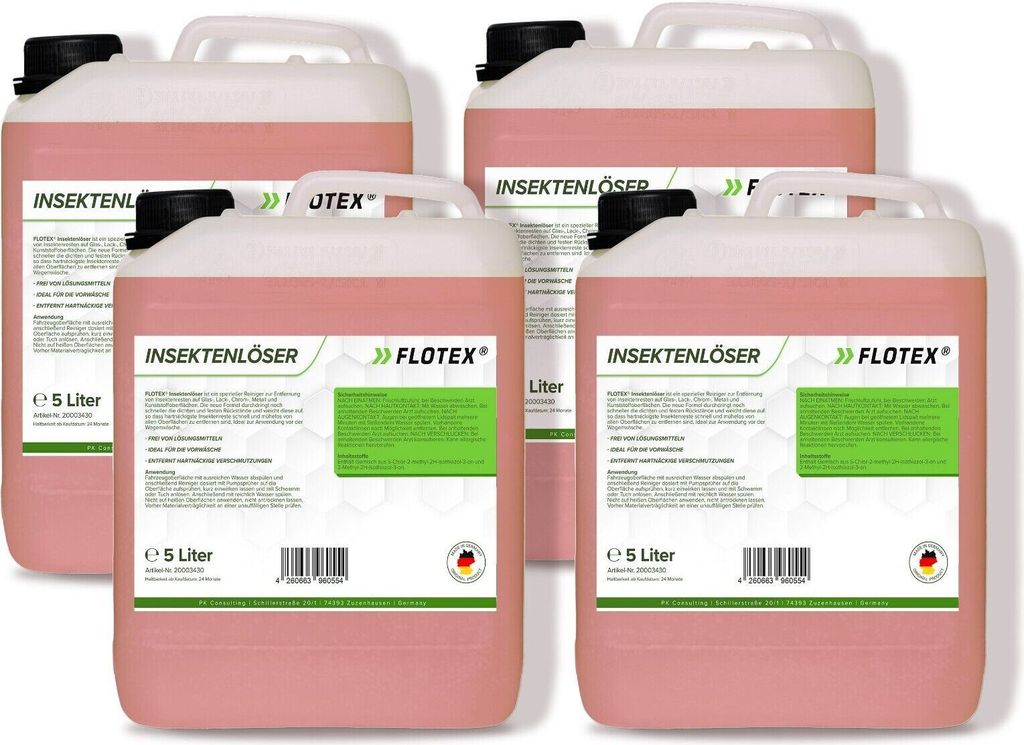 Flotex Insektenlöser, 4 x 5L Insektenreiniger Produktbild 