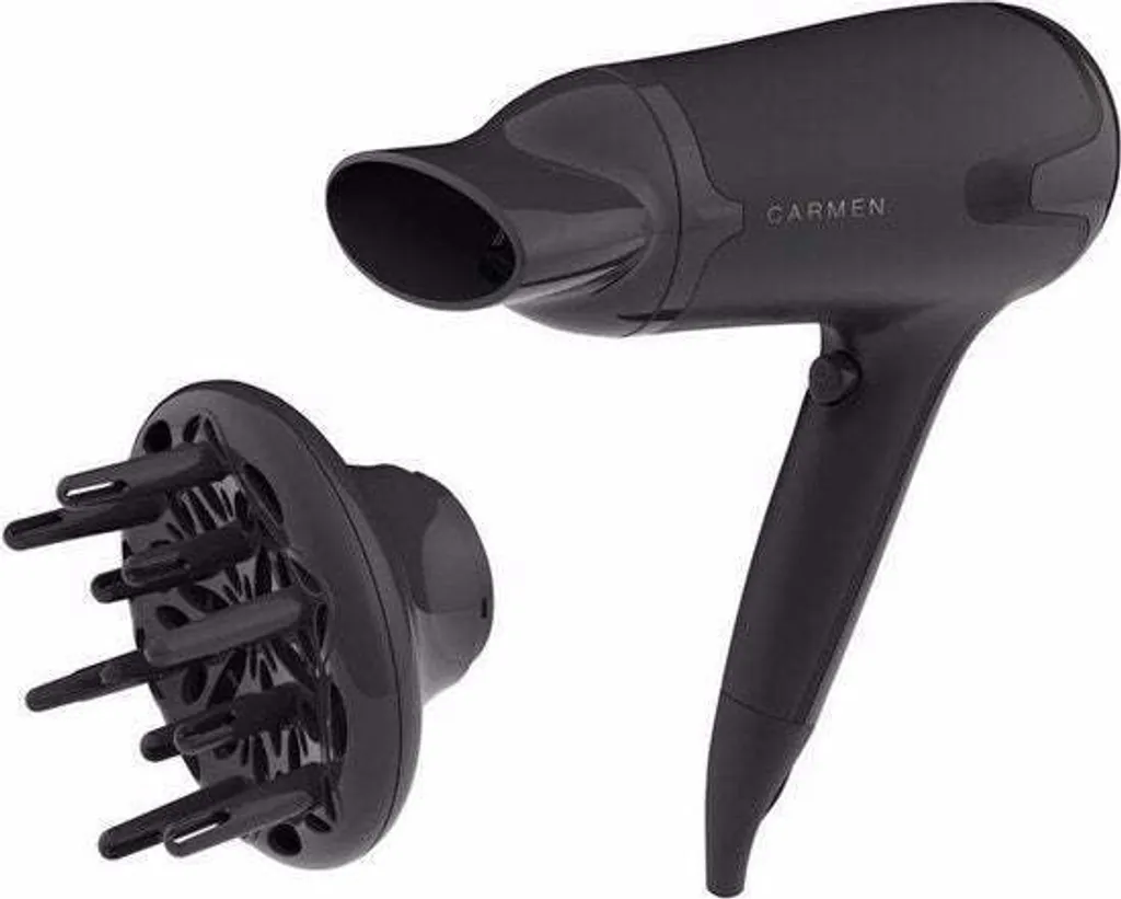 Sèche-Cheveux Puissant Carmen HD1695 Noir Idéal pour Volume et Brushing
