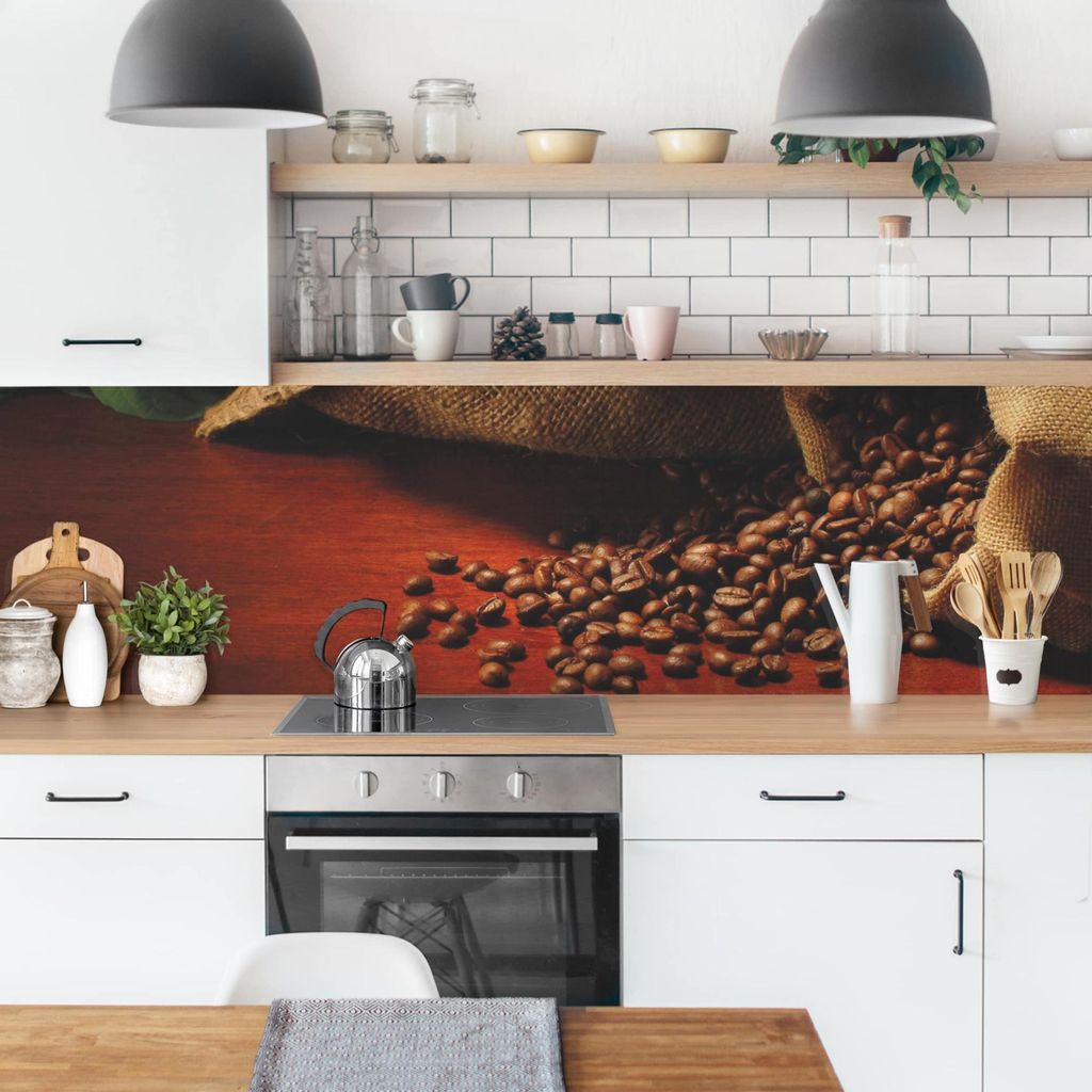 Küchenrückwand Kulinarisch selbstklebend - 0.35 mm Wandpaneel wasserfest Backen braun Motiv Spritzschutz fugenlos