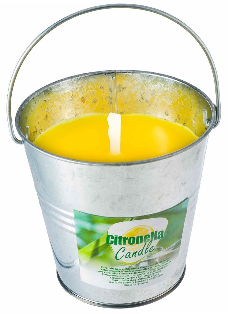 Candela in secchiello di metallo 10X10Cm Citronella Immagine del prodotto 