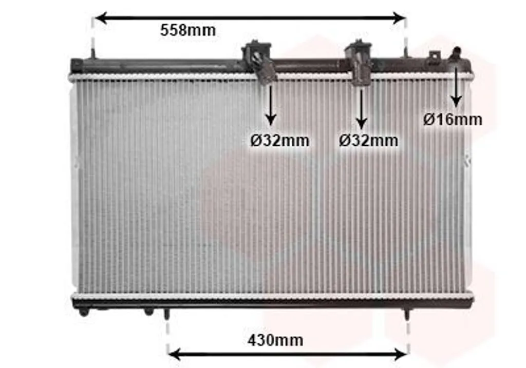 Radiateur moteur VAN WEZEL 09002229 pour FIAT Ulysse et PEUGEOT 407