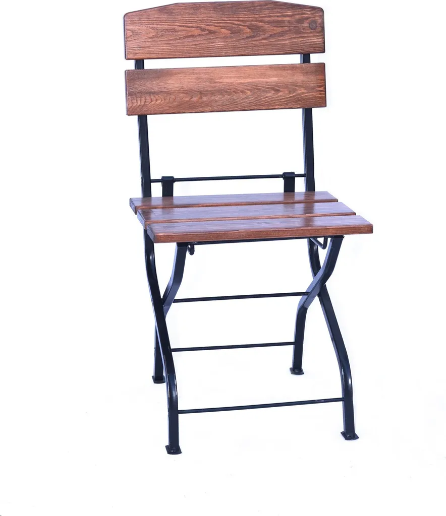 Fauteuil de jardin pliant en bois pour balcon et terrasse WEEKEND brun