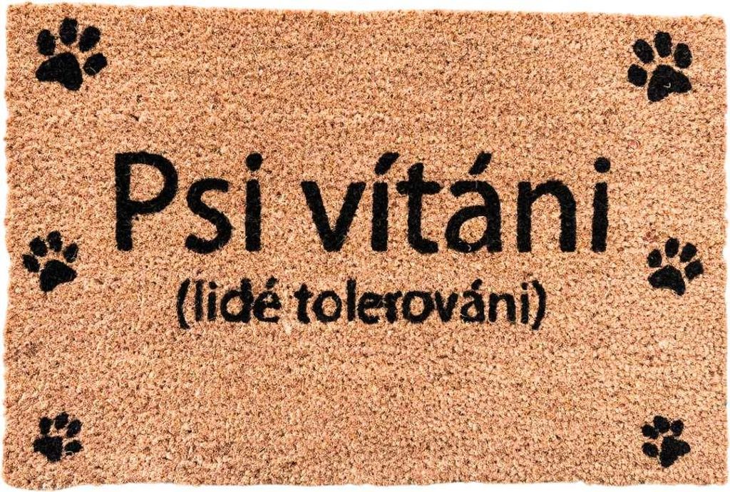 HOME ELEMENTS Rohož z kokosových vláken, Psi vítáni, 40x60 Obrázek produktu 