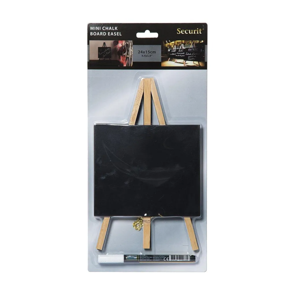 Ardoise menu pour restaurant Securit MINI chevalet hêtre naturel - 5