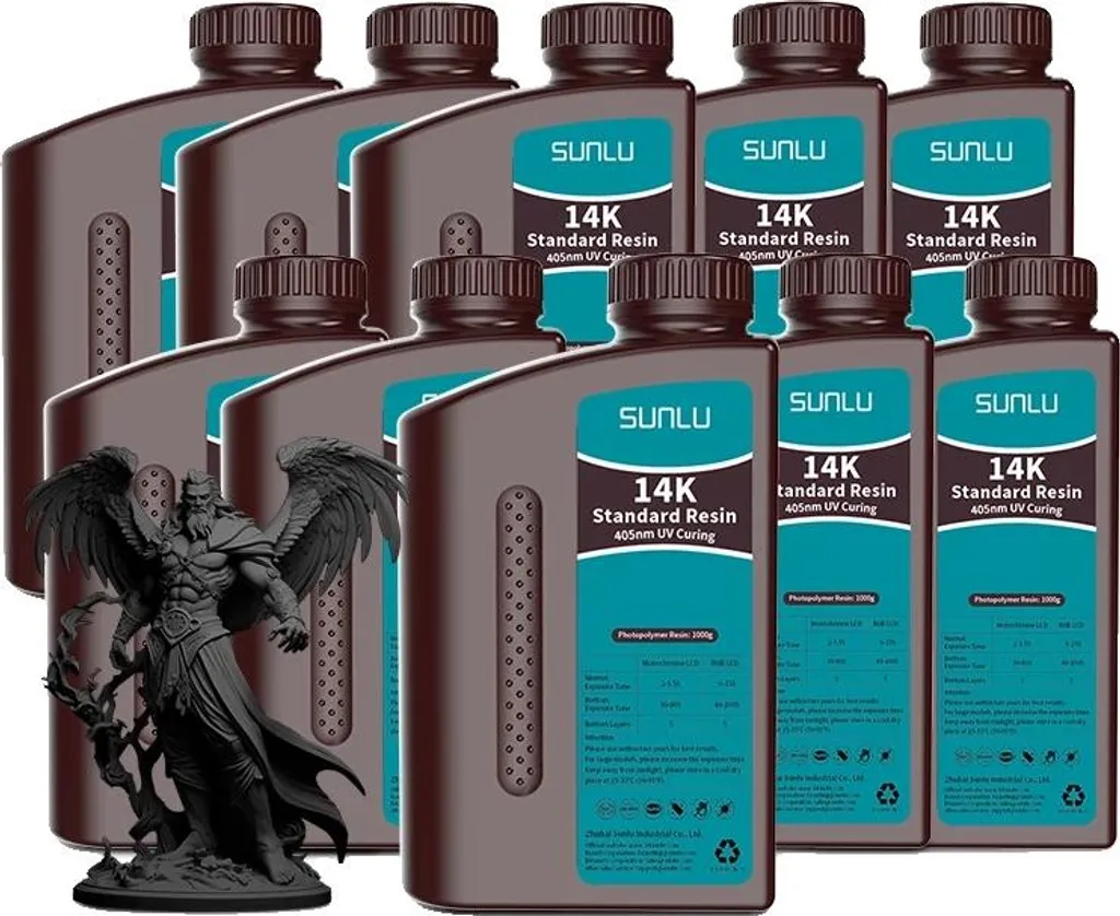 Résine 3D Haute Précision 14K Noire 405nm à Faible Retrait et Grande Fluidité