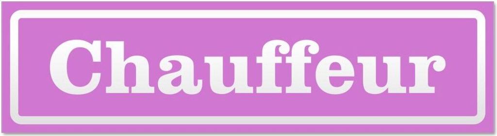 Kiwistar - Autoaufkleber - Flieder - 30 x 8 cm - Chauffeur invertiert - Hinweis Aufkleber Sticker für Auto, Kfz, Fahrrad, PKW, LKW