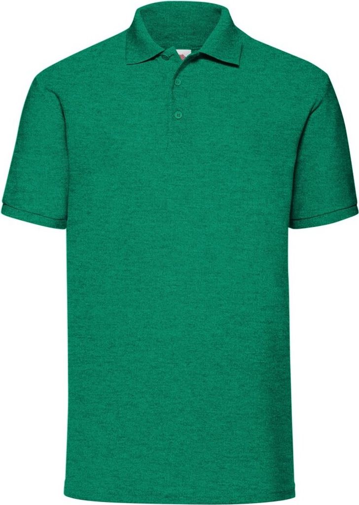 Fruit Of The Loom 65/35 Herren Piqué Polo-Shirt, Kurzarm BC388 (L) (Grün meliert)