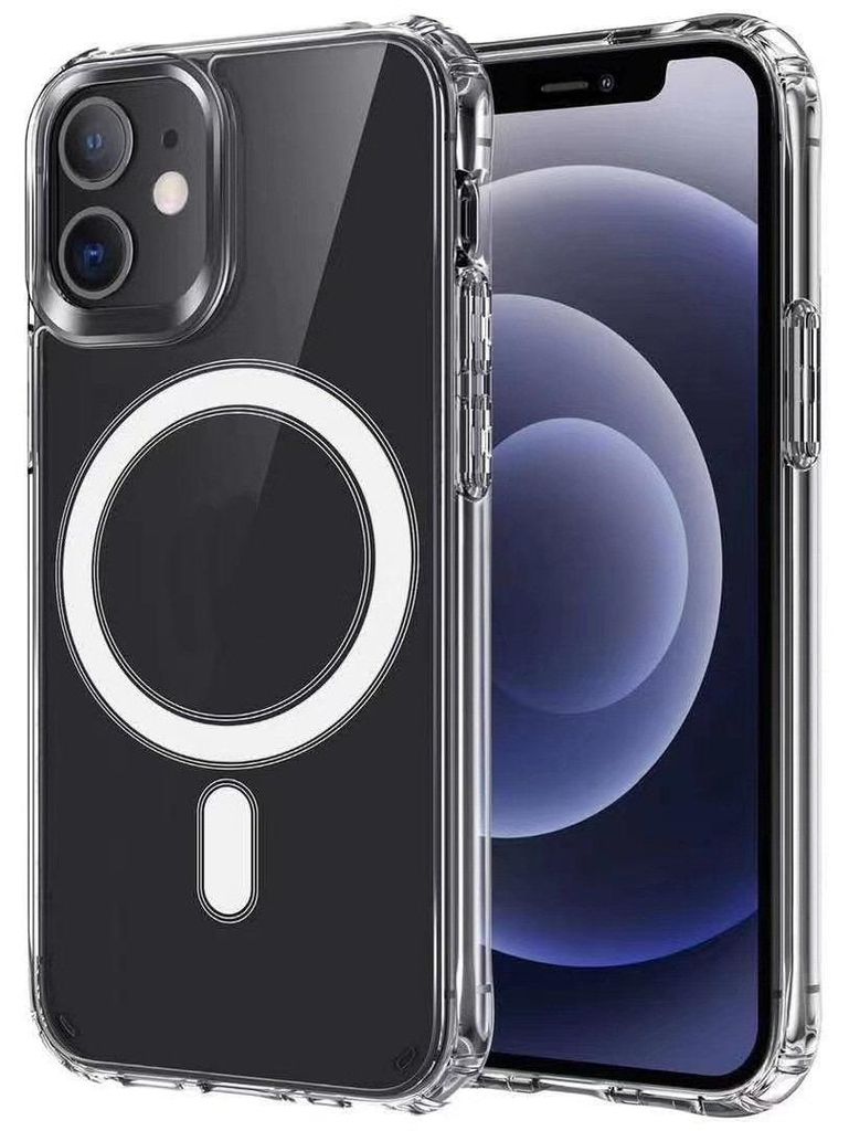 Schutzhülle für iPhone 15 Plus, stoßfest, transparent, magnetisch