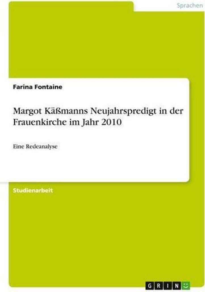 Margot Käßmanns Neujahrspredigt in der Frauenkirche im Jahr 2010