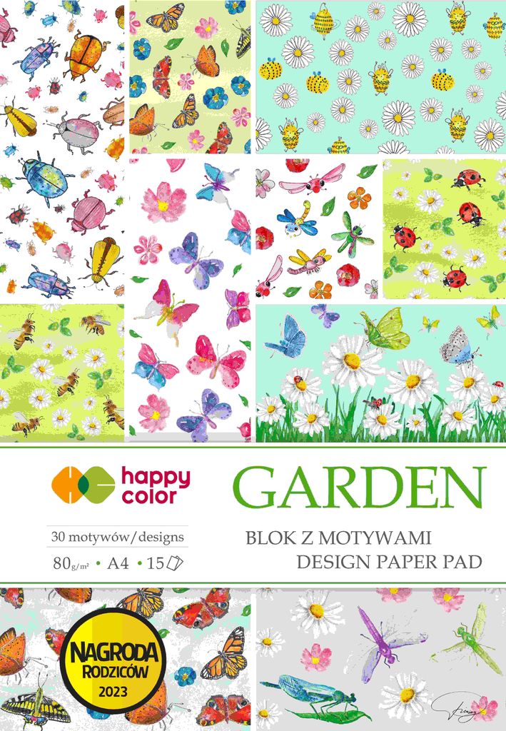Musterblock A4 80g 15 Blatt Fröhliche Farbe GARDEN