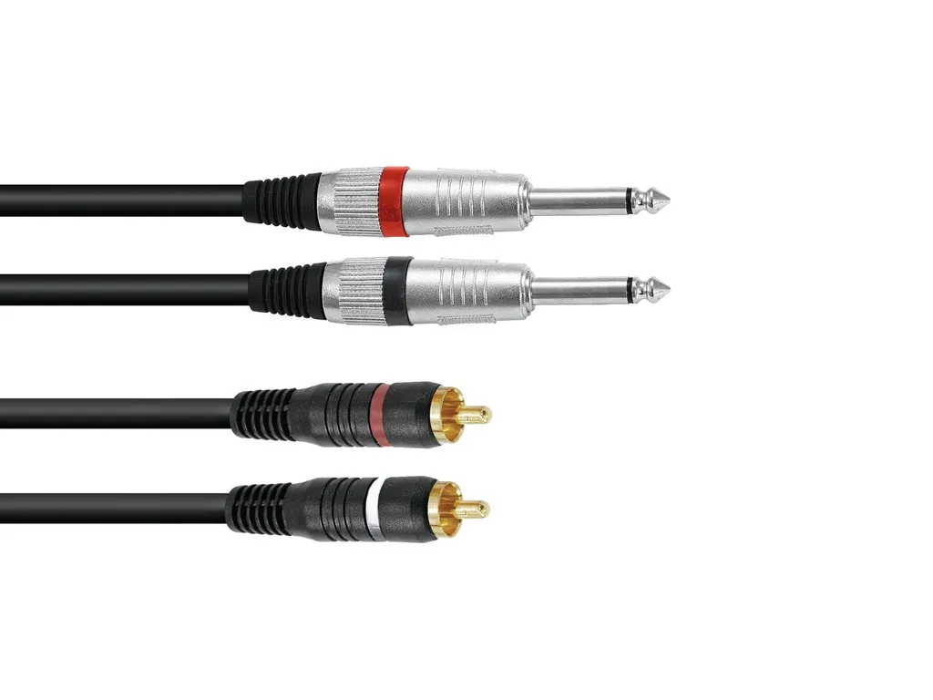 Cavo Adattatore Omnitronic 2xJack-2xRCA 1m | Low Noise & Durable