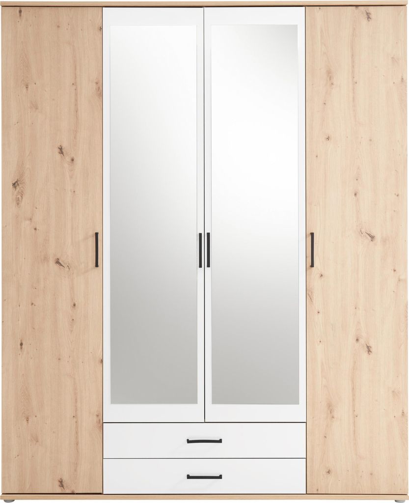 Kleiderschrank HARPER BELLAC BHT 159x197x54 cm braun Produktbild 