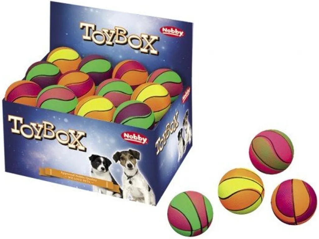Balle de Jeu et Dressage pour Chien Nobby Moosgummi - 24 Pièces 63mm