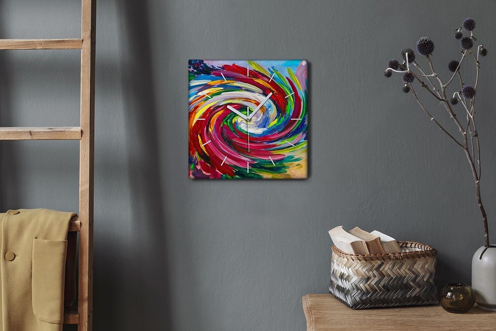 Coloray Hodiny Unikátní 30x30 cm  Tiché hodiny Pro obývací Produktbild 