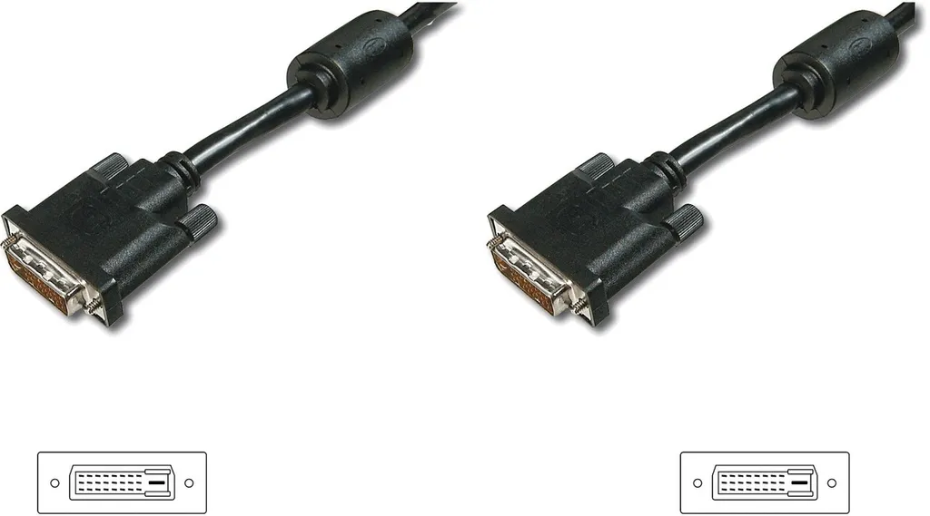 Fornitura Cavi DVI Digitus 10m | Cavo Collegamento Monitor 24+1 Dual Link