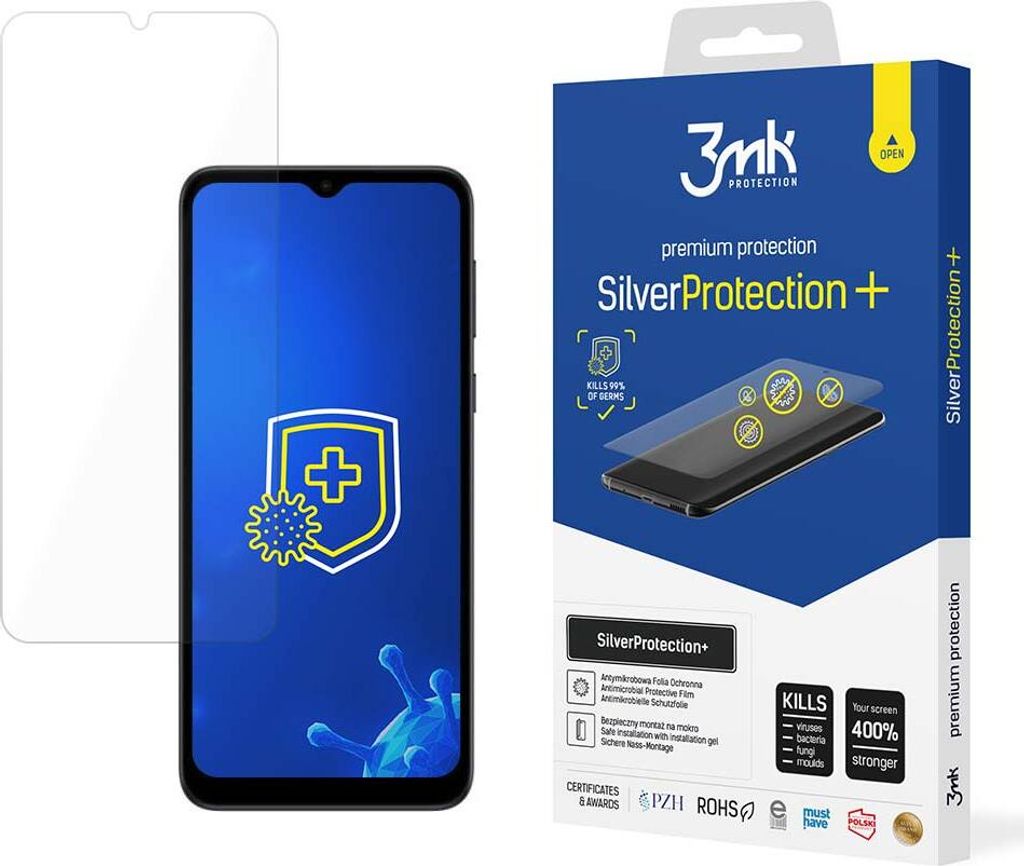 3mk Display Antimikrobielle Schutzfolie SilverProtection+ für Motorola Moto E13 0,21mm Self-Heal